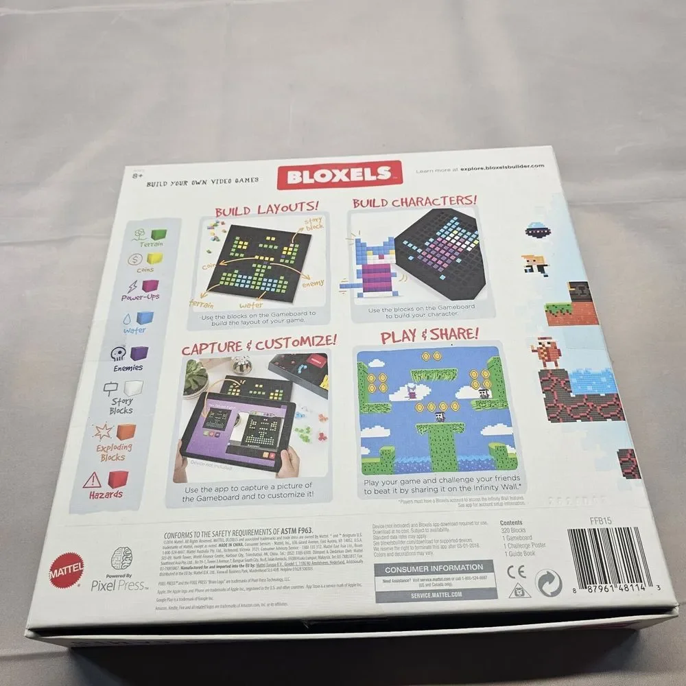 Mattel FFB15 Bloxels Build Your Own Video Game‎ New